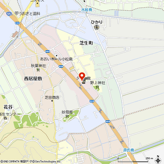 タイヤ館小松島付近の地図